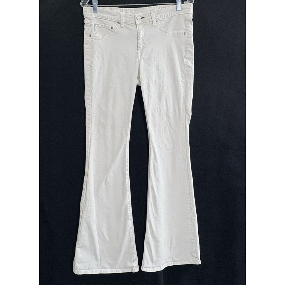 RAG & BONE Women Flare Bell Bottom Elephant Jeans‎ Sz 30 White Summer Beach 3-41